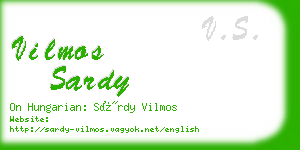 vilmos sardy business card